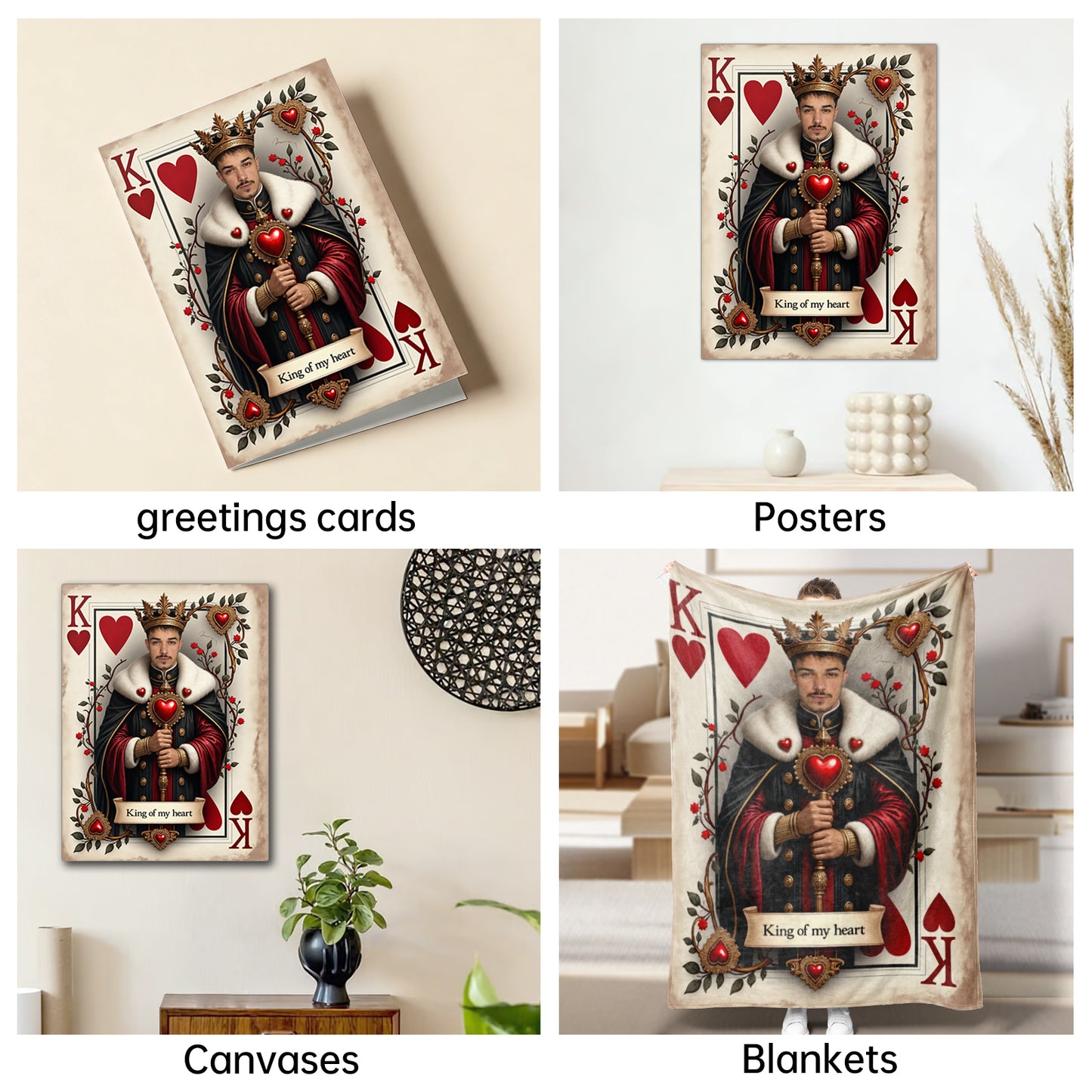 The King of Hearts man portrait