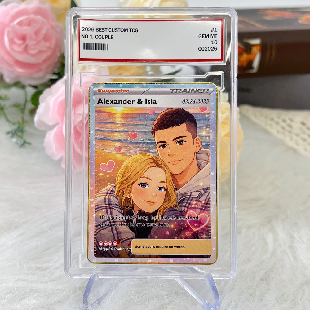 Personalized Couple Anime Supporter Collectible Card