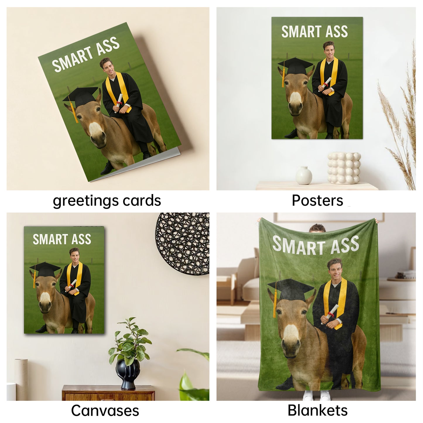 The Graduated Donkey male portrait