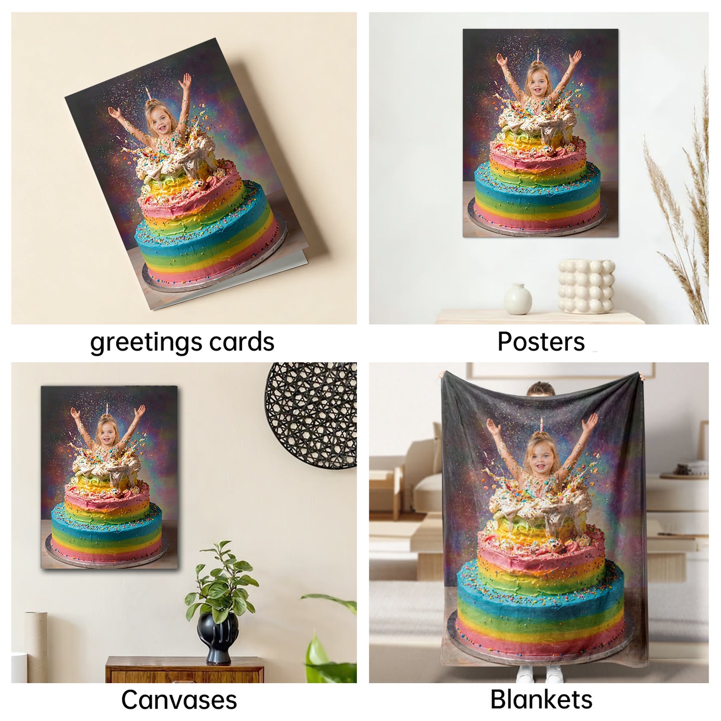 The Birthday Cake Goddess girl portrait