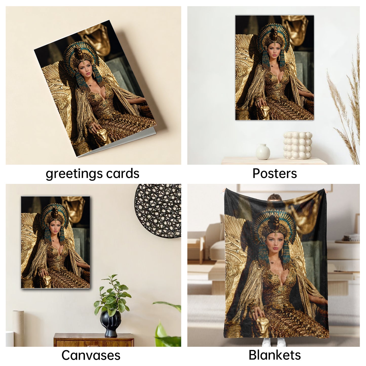 The Golden Pharaoh woman portrait