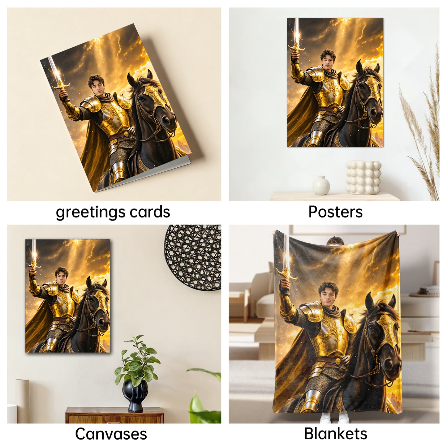 The Golden Paladin man portrait