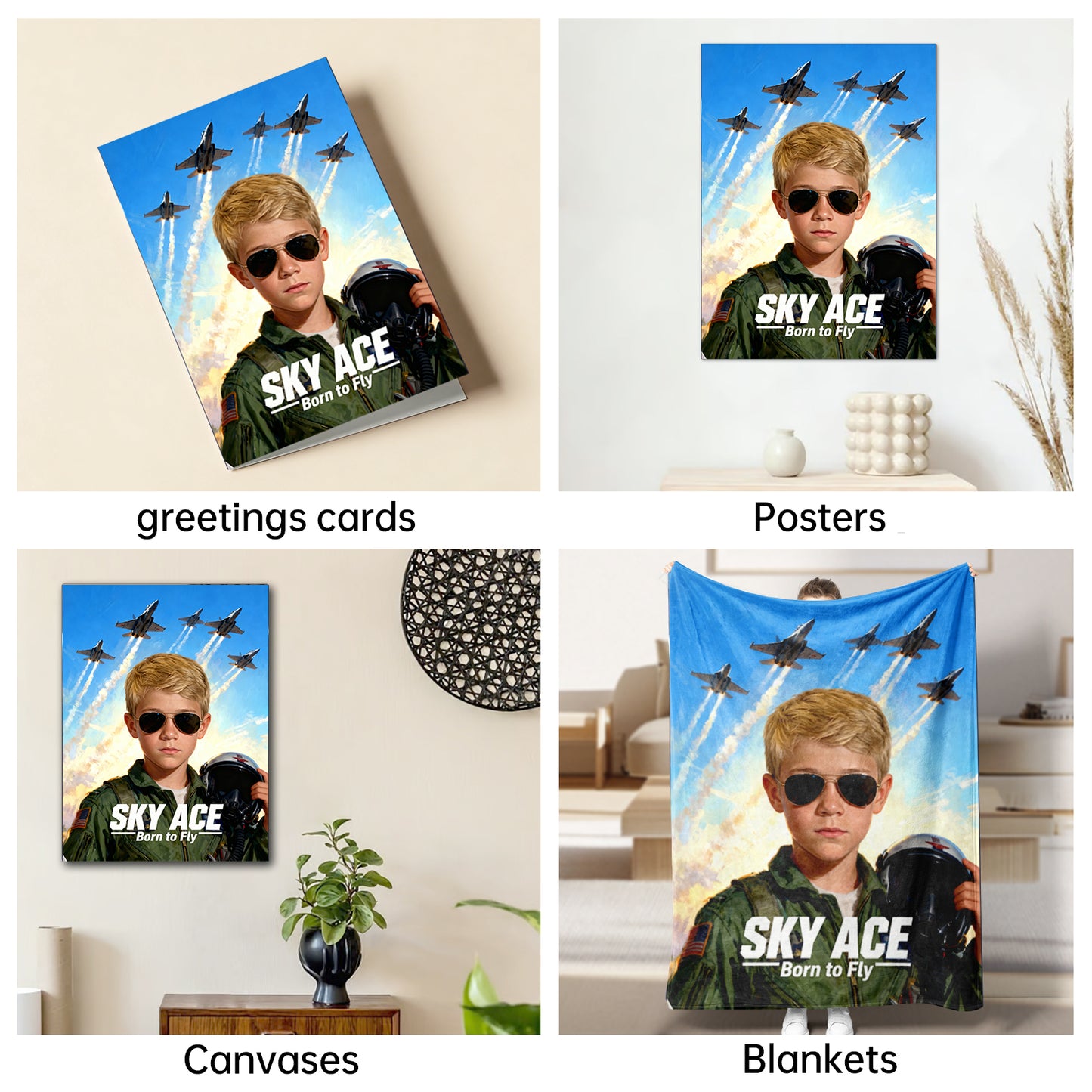 The Fighter Pilot boy portrait
