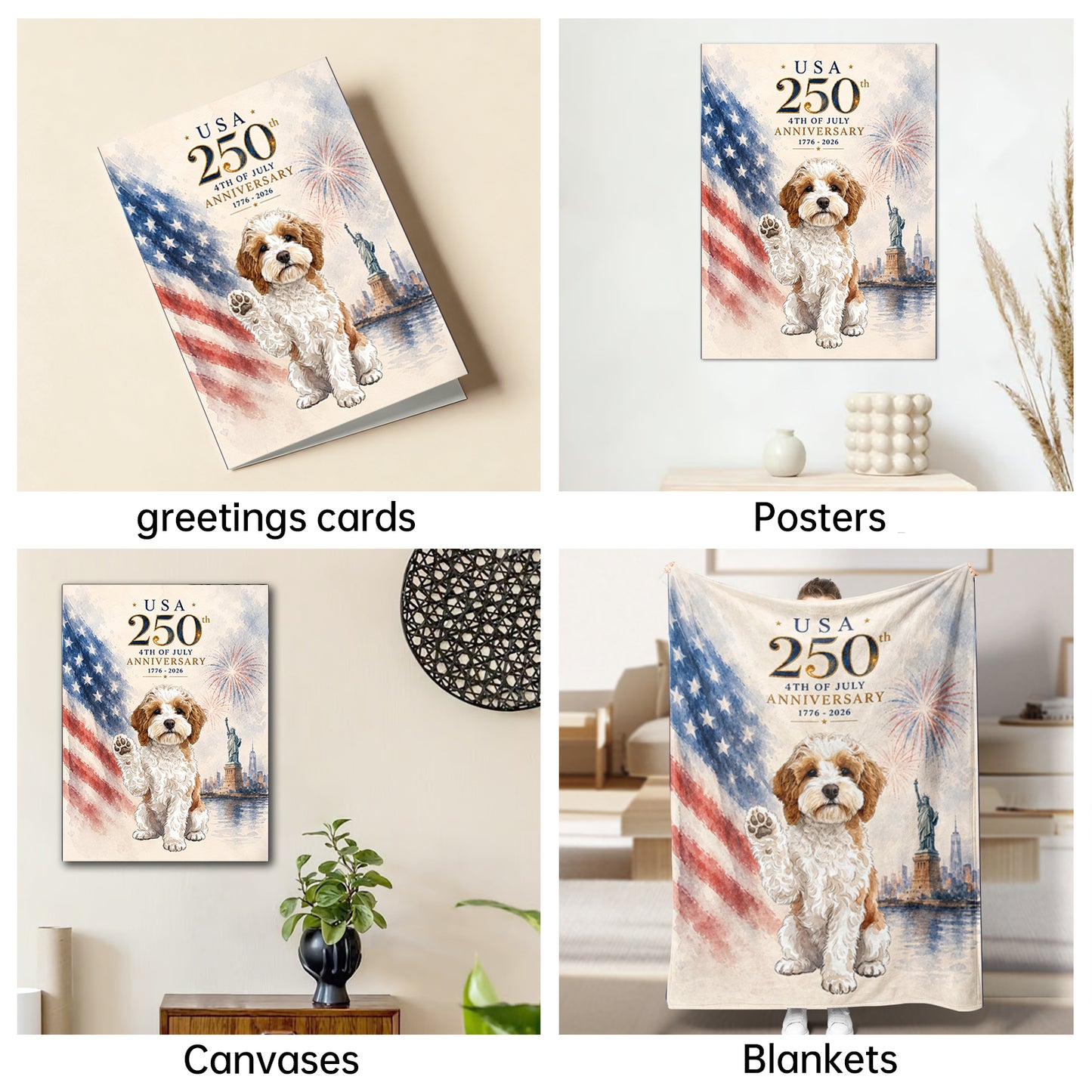 The Patriotic Ambassador dog 250th portrait