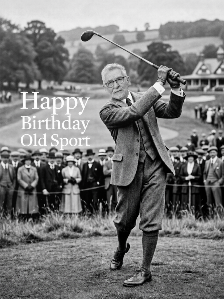 The Edwardian Golfer man portrait