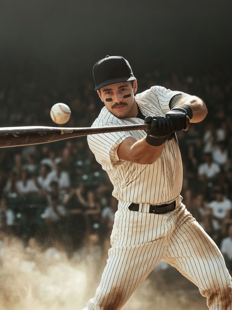 The Golden Age Slugger man portrait