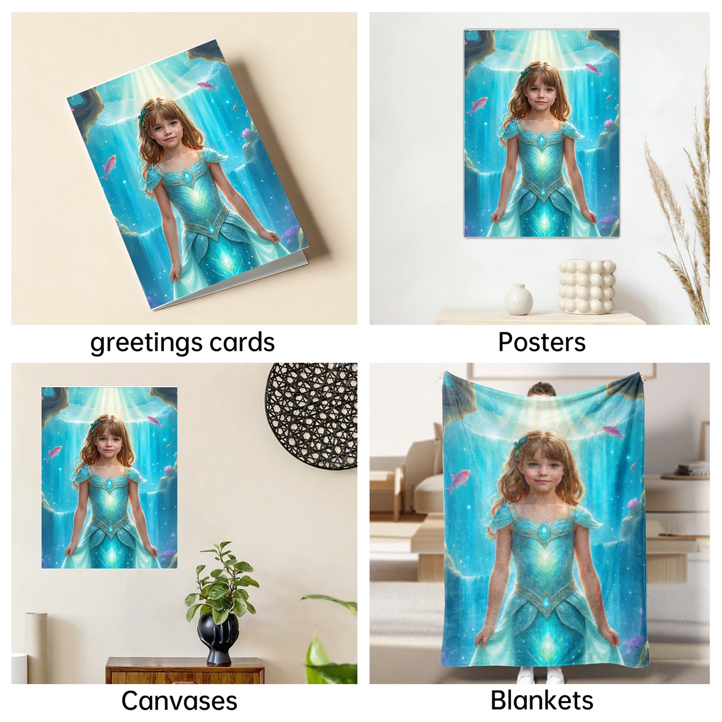 The Mermaid Princess girl portrait
