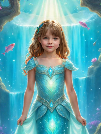 The Mermaid Princess girl portrait