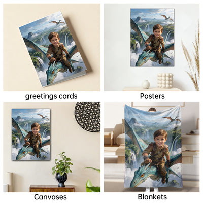 The Jurassic Dragon Rider boy portrait.