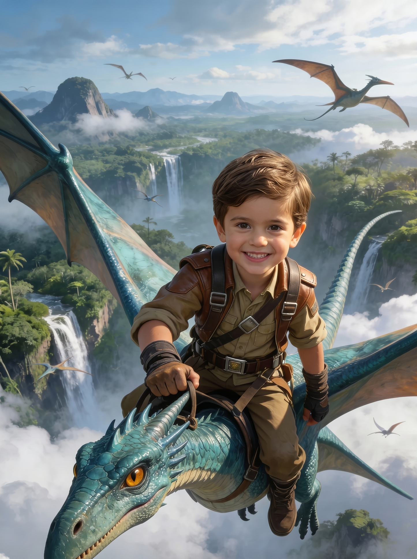 The Jurassic Dragon Rider boy portrait.