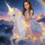The Magical Unicorn Princess girl portrait.