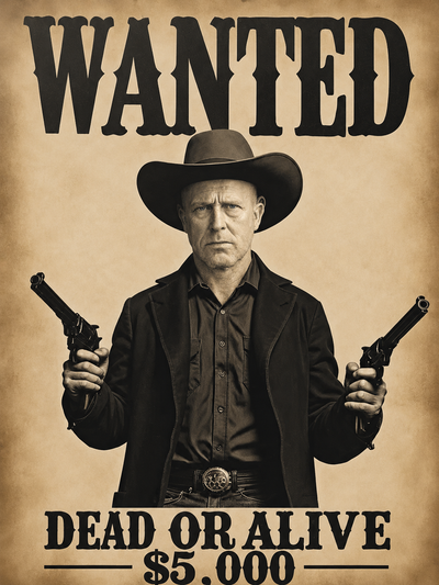 The Outlaw Gunslinger man portrait