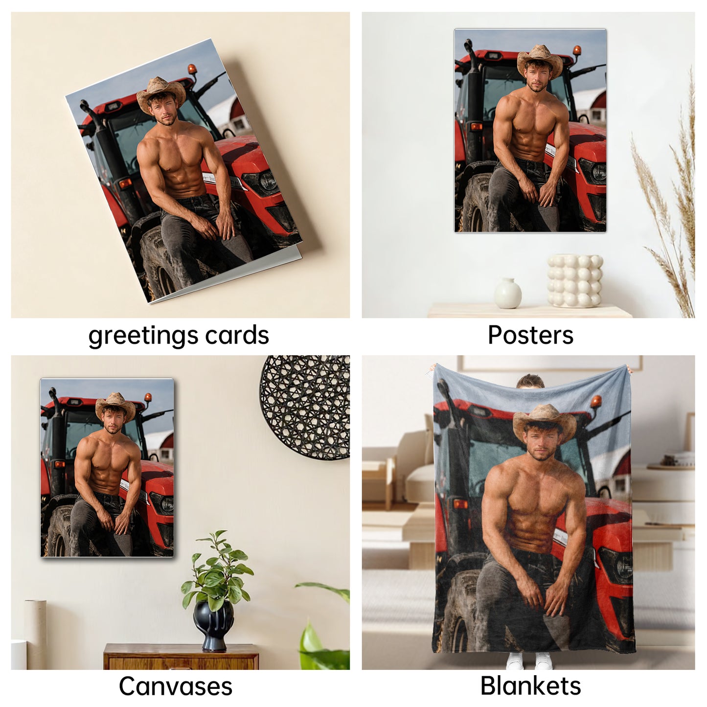 The American Gothic Farmer man portrait