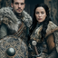 The Brave Viking Shield-Maiden and Warrior Couple portrait