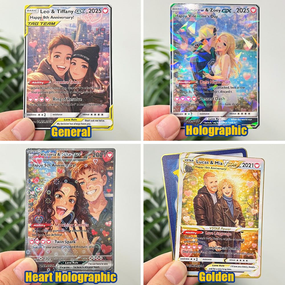 Personalized Couple Anime Art Trading VMAX Card