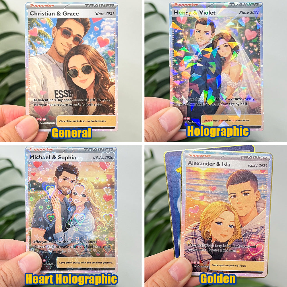 Personalized Couple Anime Supporter Collectible Card