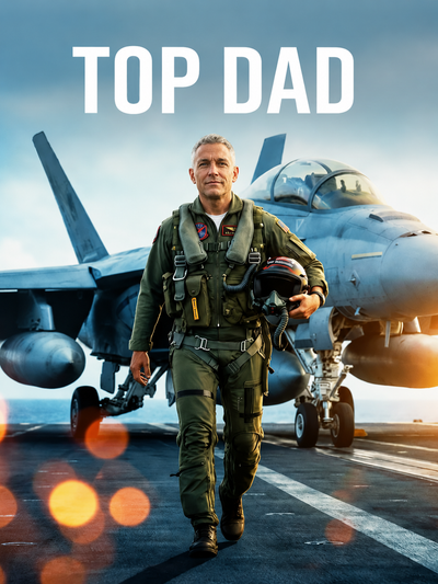 The Top Gun Dad man portrait