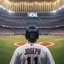 The Home Run King baseball player portrait
