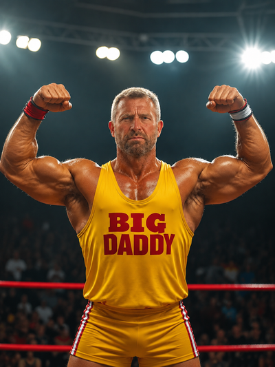 The Retro Wrestling Champion man portrait