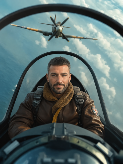 The Battle of Britain Spitfire Ace man portrait