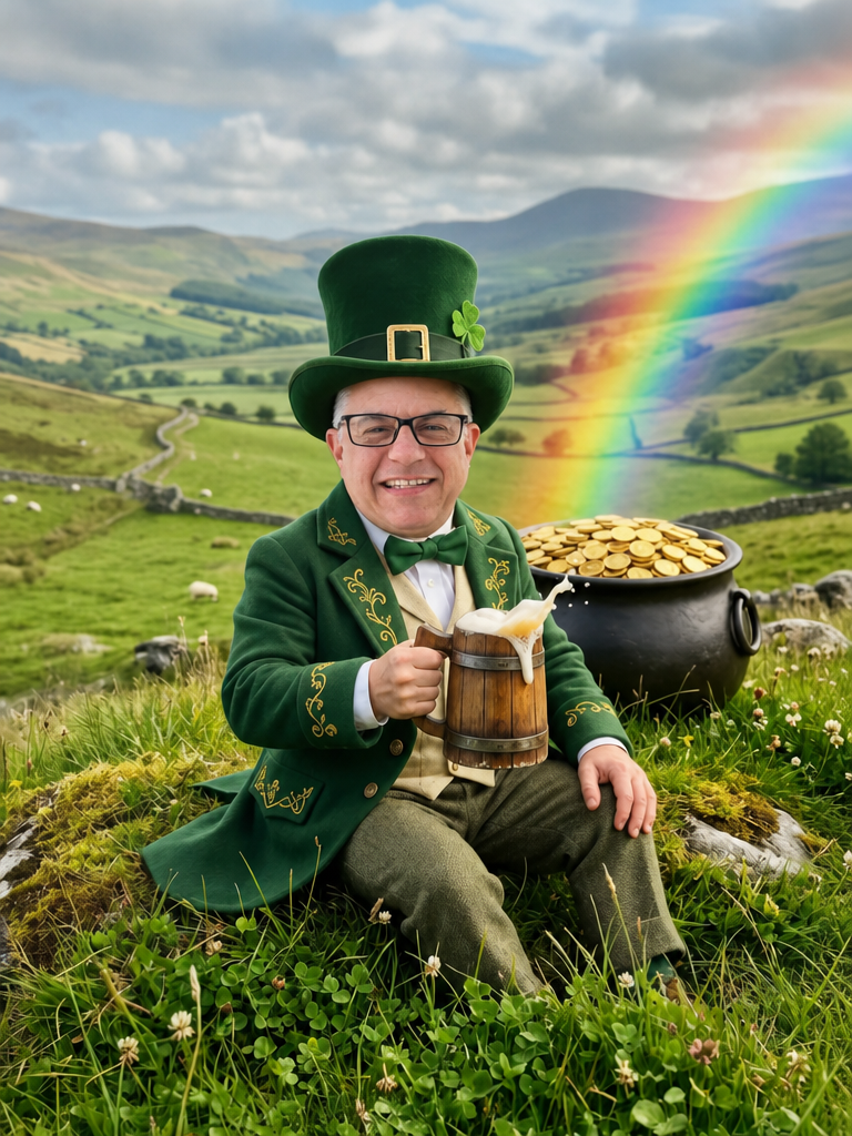 The Leprechaun CEO man funny portrait