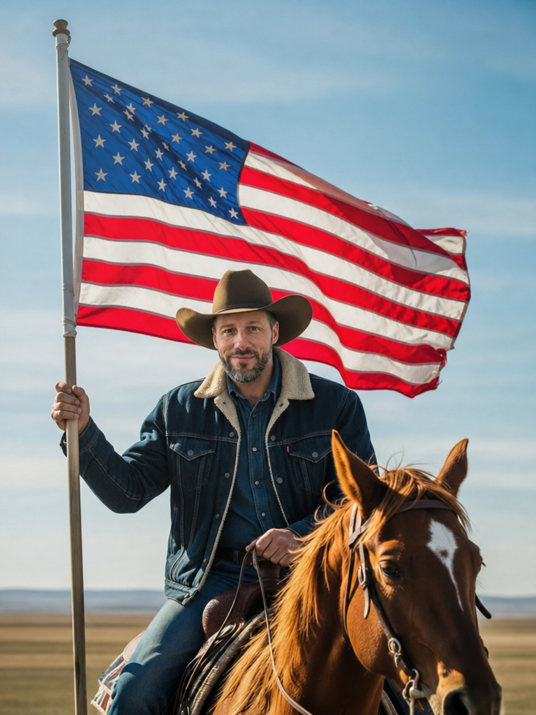 The All-American Cowboy man portrait