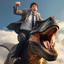 The Corporate Dinosaur Rider man portrait