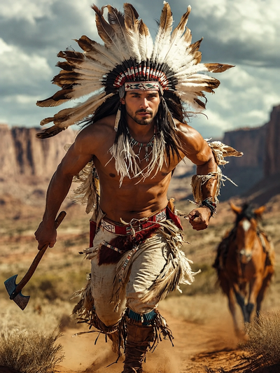 The Native Warrior man portrait
