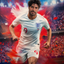 The Three Lions Striker man portrait