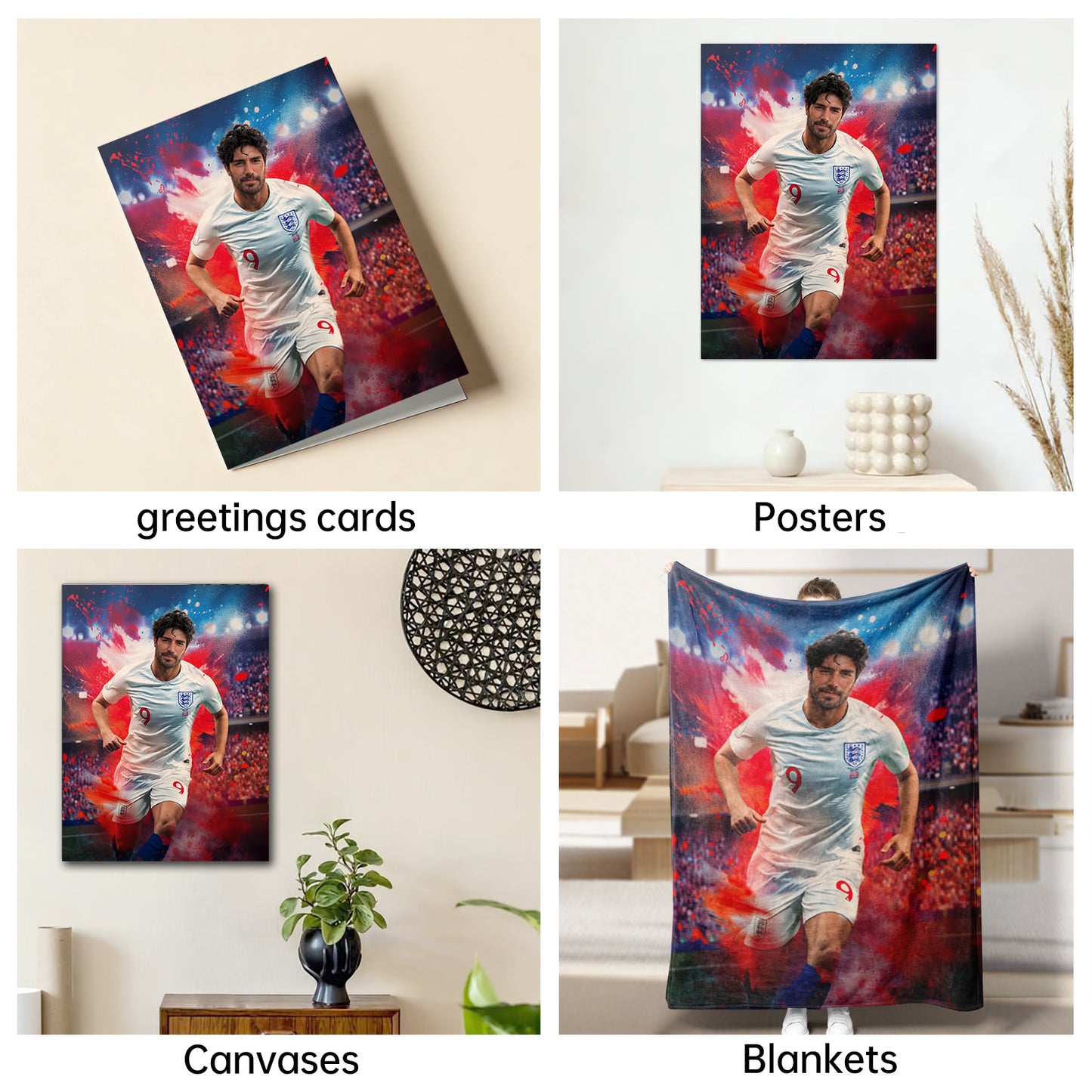 The Three Lions Striker man portrait
