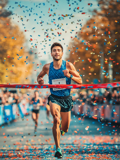 The Victorious Marathoner man portrait
