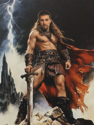 The Barbarian King man portrait