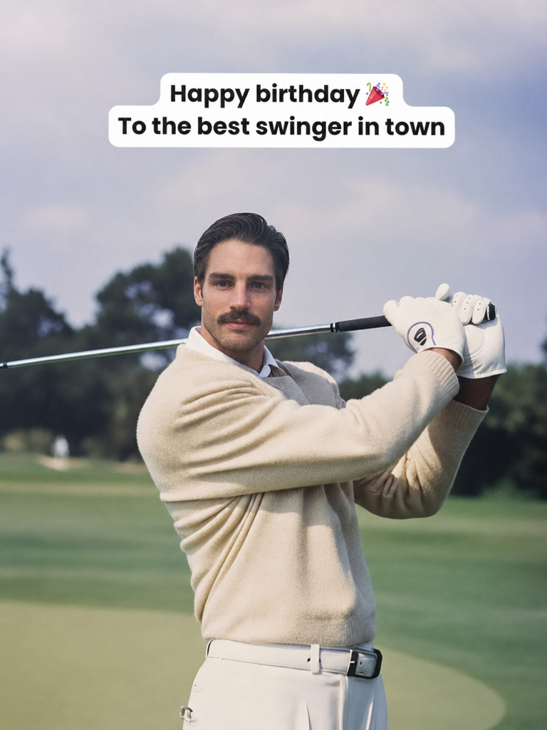 The Vintage Golf Pro man portrait