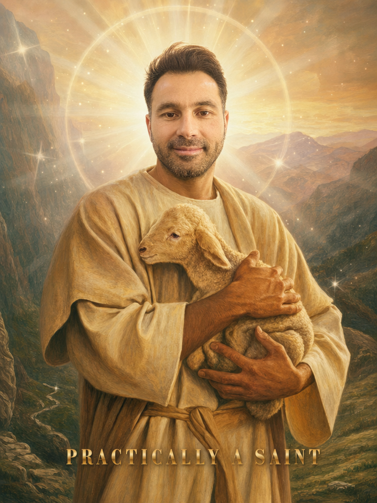 The Good Shepherd man portrait
