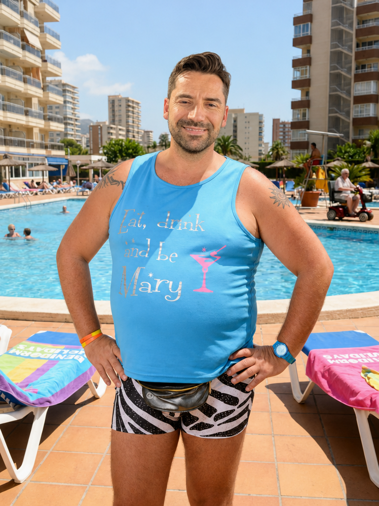 The Eat, Drink and Be Mary Vacation Dad funny man portrait