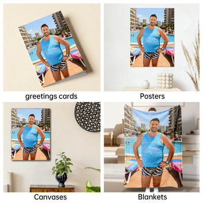 The Eat, Drink and Be Mary Vacation Dad funny man portrait