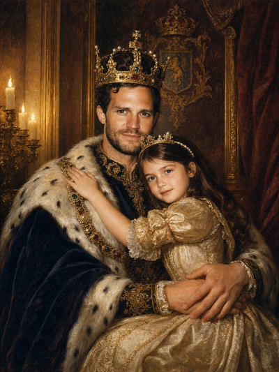 The Royal Nerd Father and Daughter Duo portrait