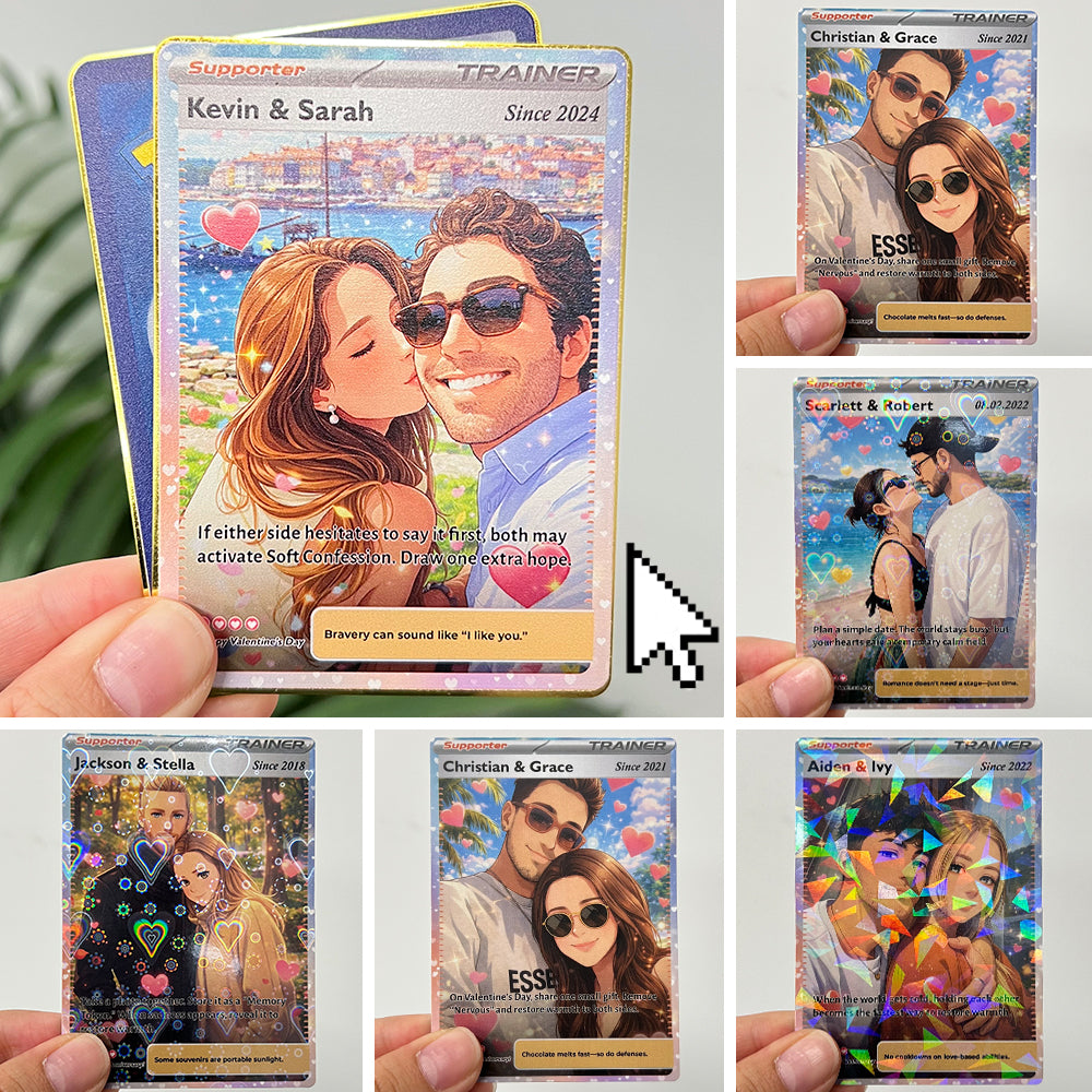 Personalized Couple Anime Supporter Collectible Card