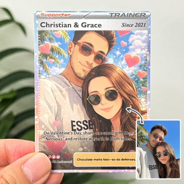 Personalized Couple Anime Supporter Collectible Card