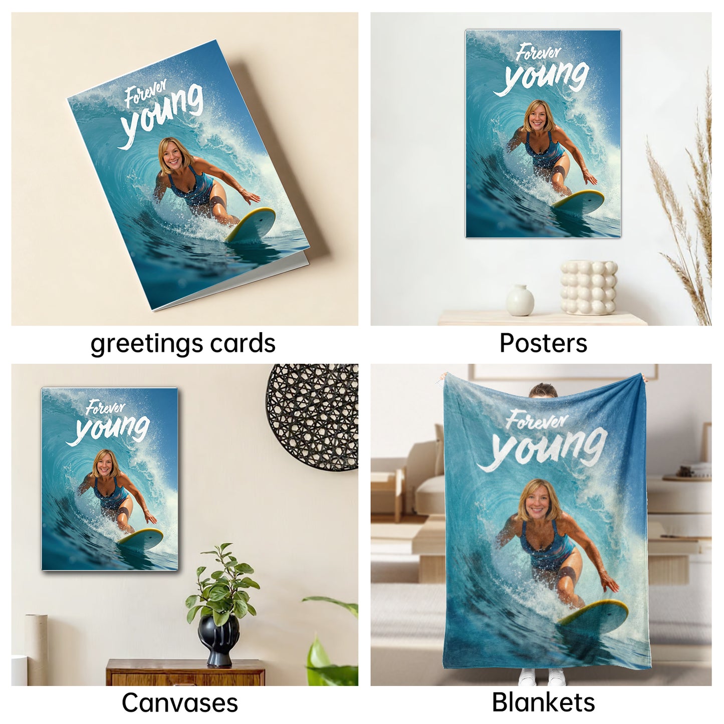 The Eternal Surfer woman portrait