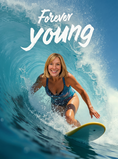 The Eternal Surfer woman portrait