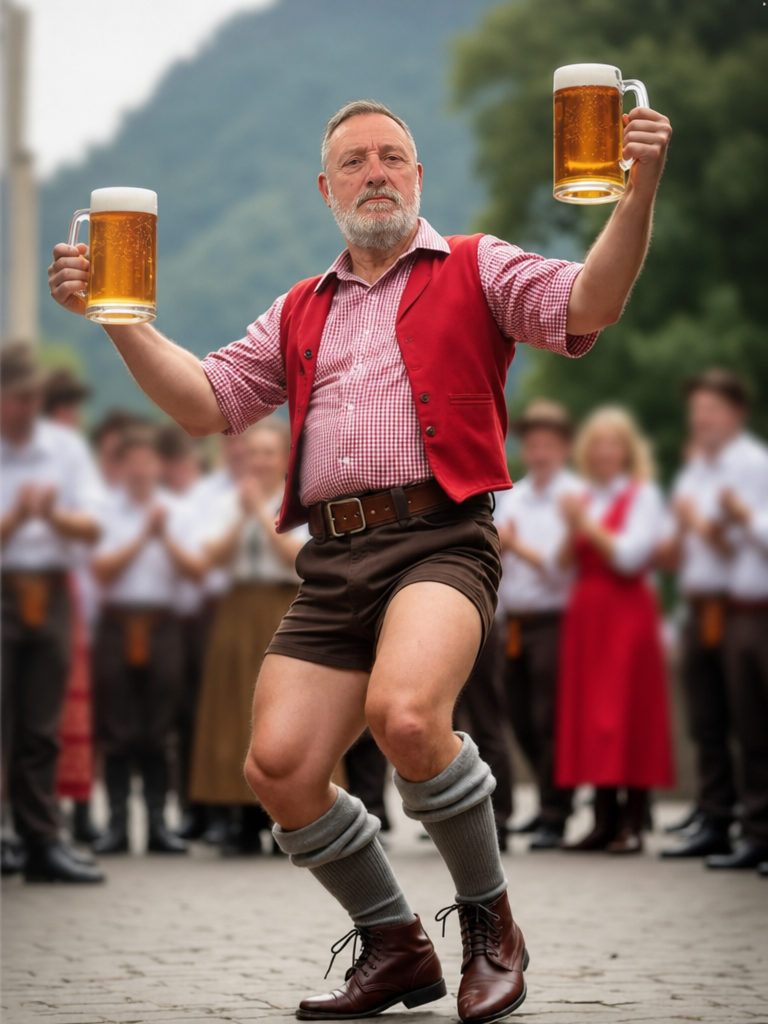 The Oktoberfest Dad Bod Champion man,funny portrait