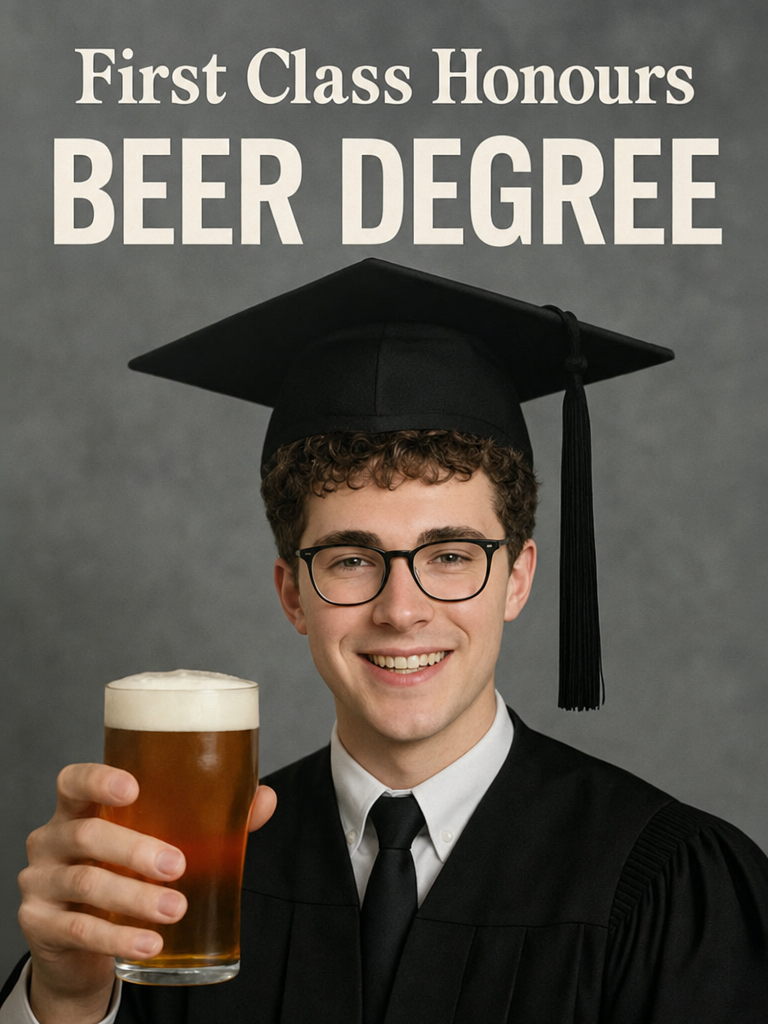 The First Class Honours man graduation portrait