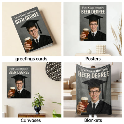The First Class Honours man graduation portrait
