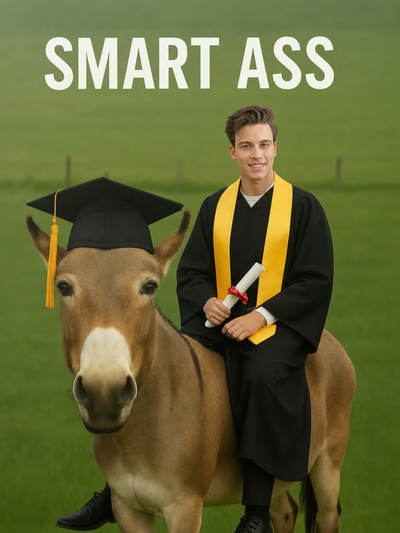 The Graduated Donkey male portrait