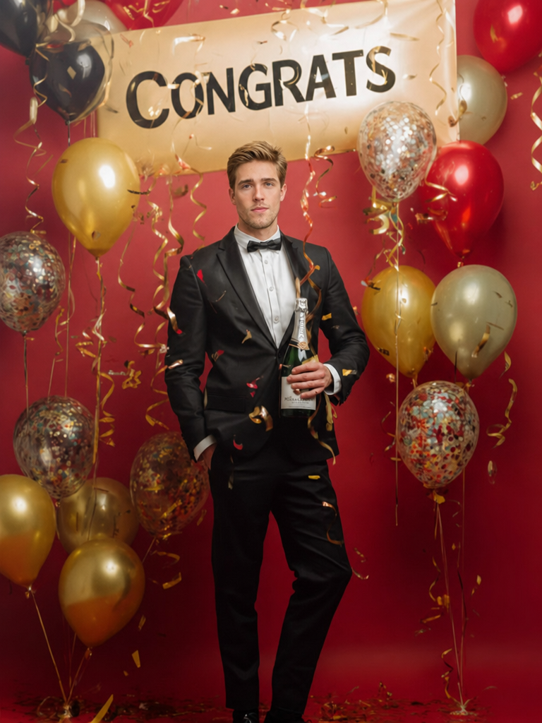The Valedictorian man graduation portrait