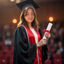 The Scholar Laureate woman graduation portrait