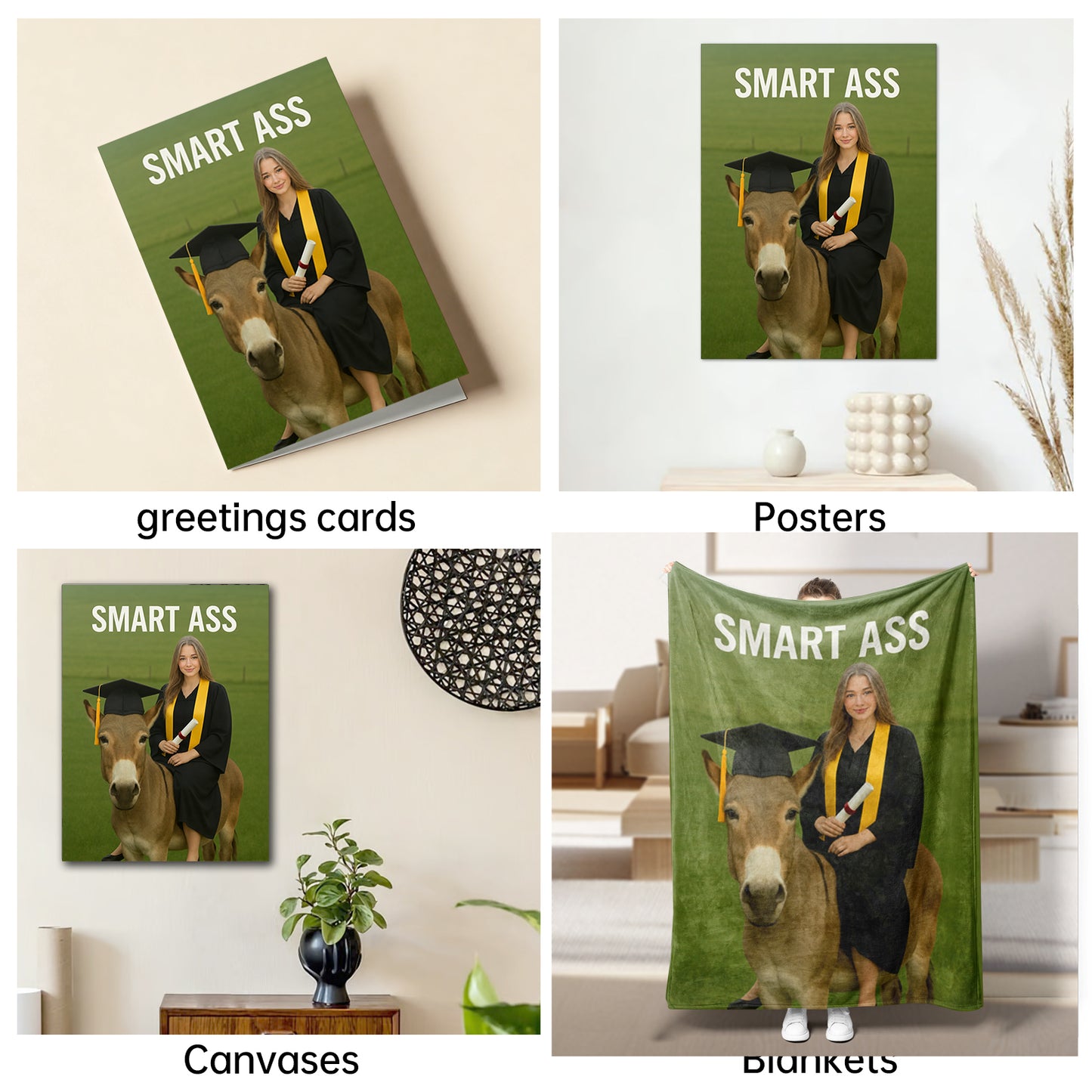 The Smart Ass woman,graduation portrait