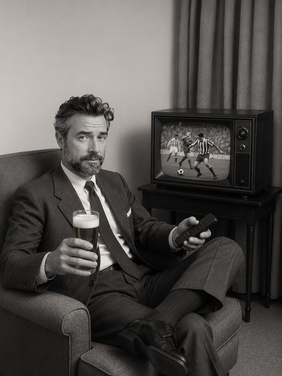 The Vintage Sports Fan man portrait