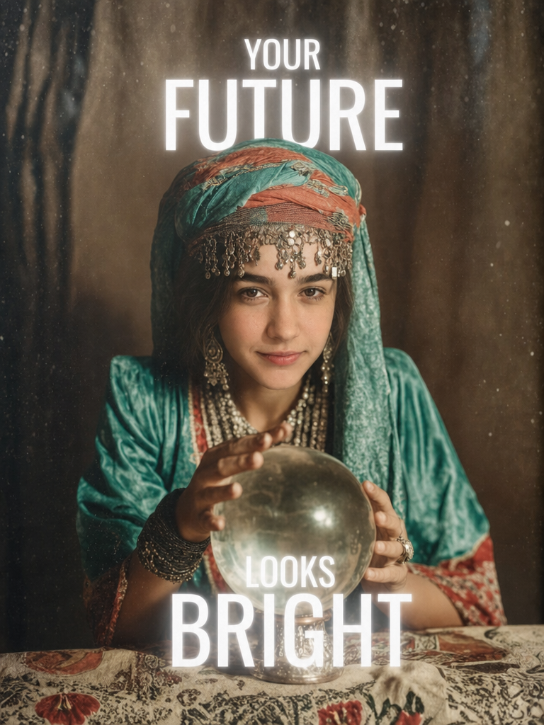 The Mystic Seeress woman,graduation portrait